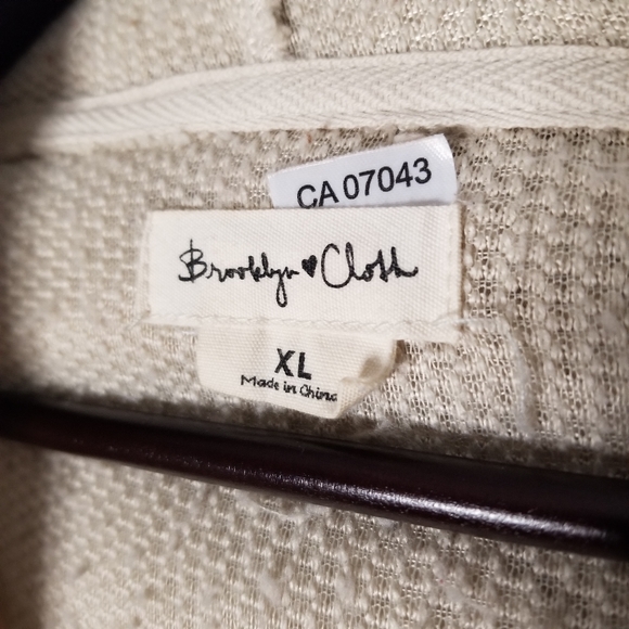 BROOKLYN CLOTH zip up oversize teddy sweater XL - Picture 3 of 6